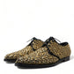 Dolce & Gabbana Black Gold Embellished Derby Dress Shoes