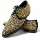 Dolce & Gabbana Black Gold Embellished Derby Dress Shoes