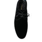 Dolce & Gabbana Black Velvet Lace Up Formal Derby Dress Shoes