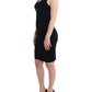 Roccobarocco Black Pencil Sheath Dress