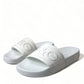 Dolce & Gabbana White Rubber Sandals Slides Beachwear Shoes