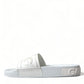 Dolce & Gabbana White Rubber Sandals Slides Beachwear Shoes