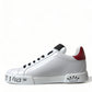 Dolce & Gabbana White Love Patch Portofino Classic Sneakers Shoes