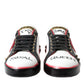 Dolce & Gabbana White Red Crystals Portofino Sneakers Women Shoes