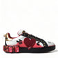 Dolce & Gabbana White Red Crystals Portofino Sneakers Women Shoes