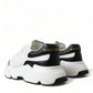 Dolce & Gabbana White Black Low Top Daymaster Sneakers Shoes