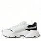 Dolce & Gabbana White Black Low Top Daymaster Sneakers Shoes