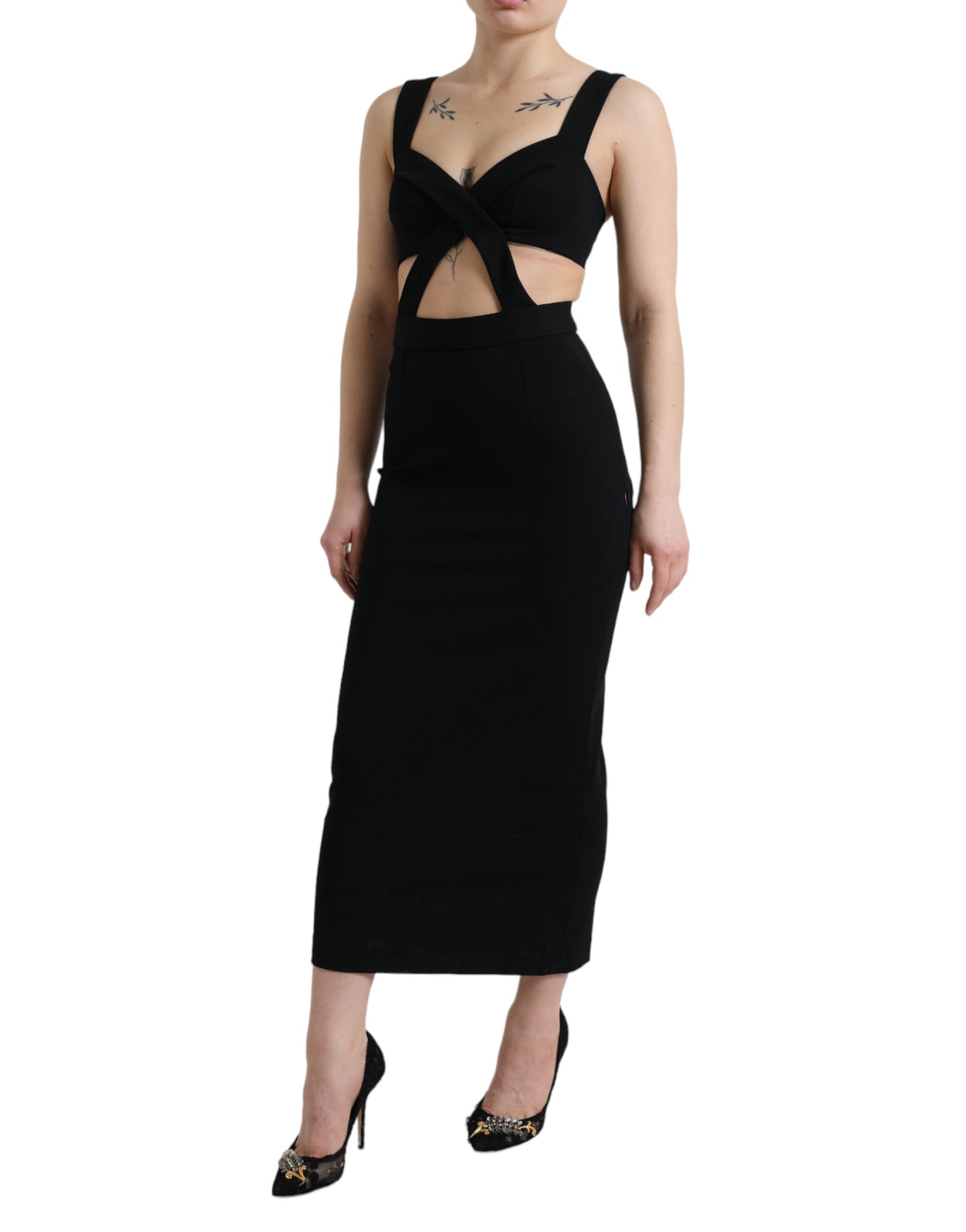 Dolce & Gabbana Stunning Black Cutout Bodycon Dress