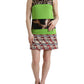 Dolce & Gabbana Apple Green Multicolor Sleeveless Shift Dress