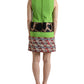 Dolce & Gabbana Apple Green Multicolor Sleeveless Shift Dress