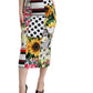 Dolce & Gabbana Multicolor Patchwork High Waist Pencil Skirt