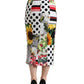 Dolce & Gabbana Multicolor Patchwork High Waist Pencil Skirt