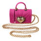 Dolce & Gabbana Pink Silicone Devotion Heart Bag Gold Chain Airpods Case