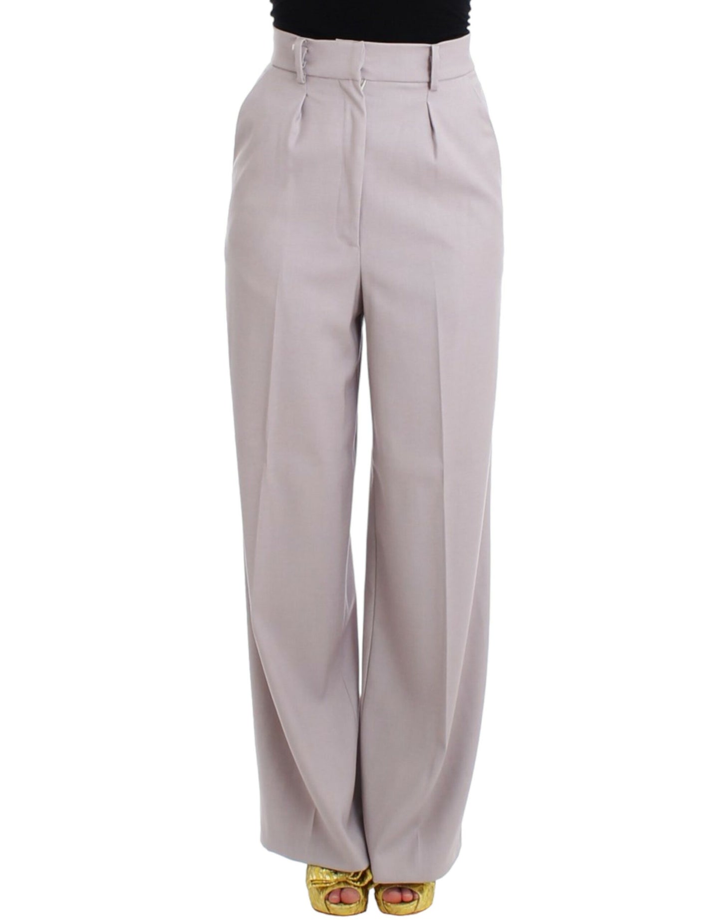 Cavalli Gray high waist pants