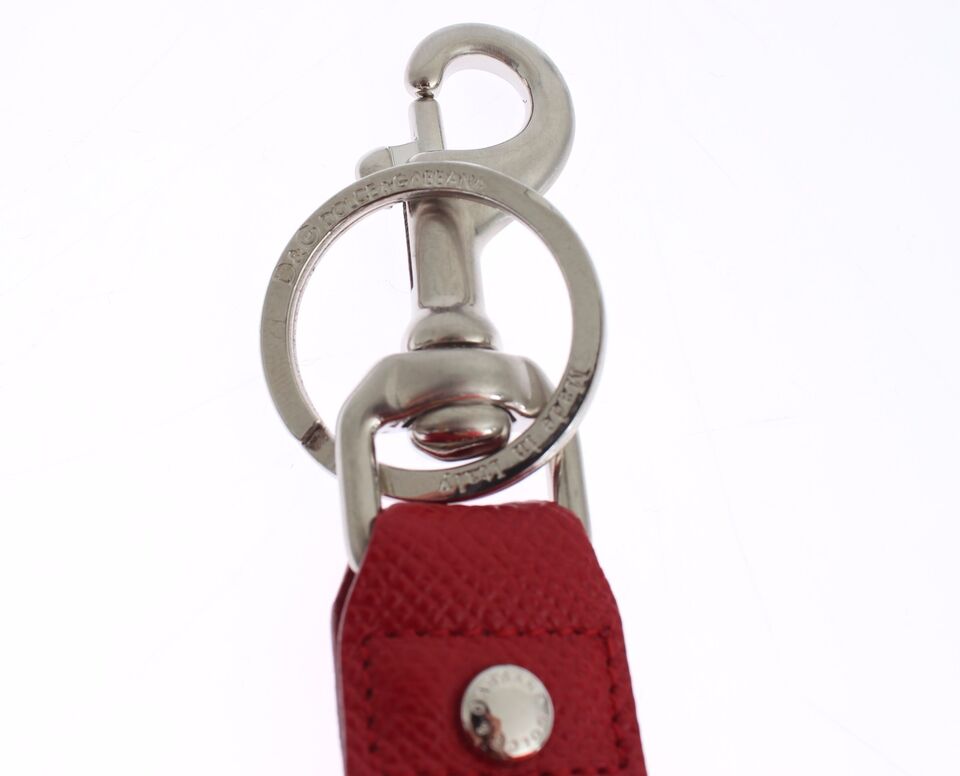 Dolce & Gabbana Multicolor Raffia Leather Clasp Finder Chain Keyring