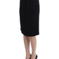 Cavalli Black wool pencil skirt