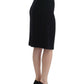 Cavalli Black wool pencil skirt