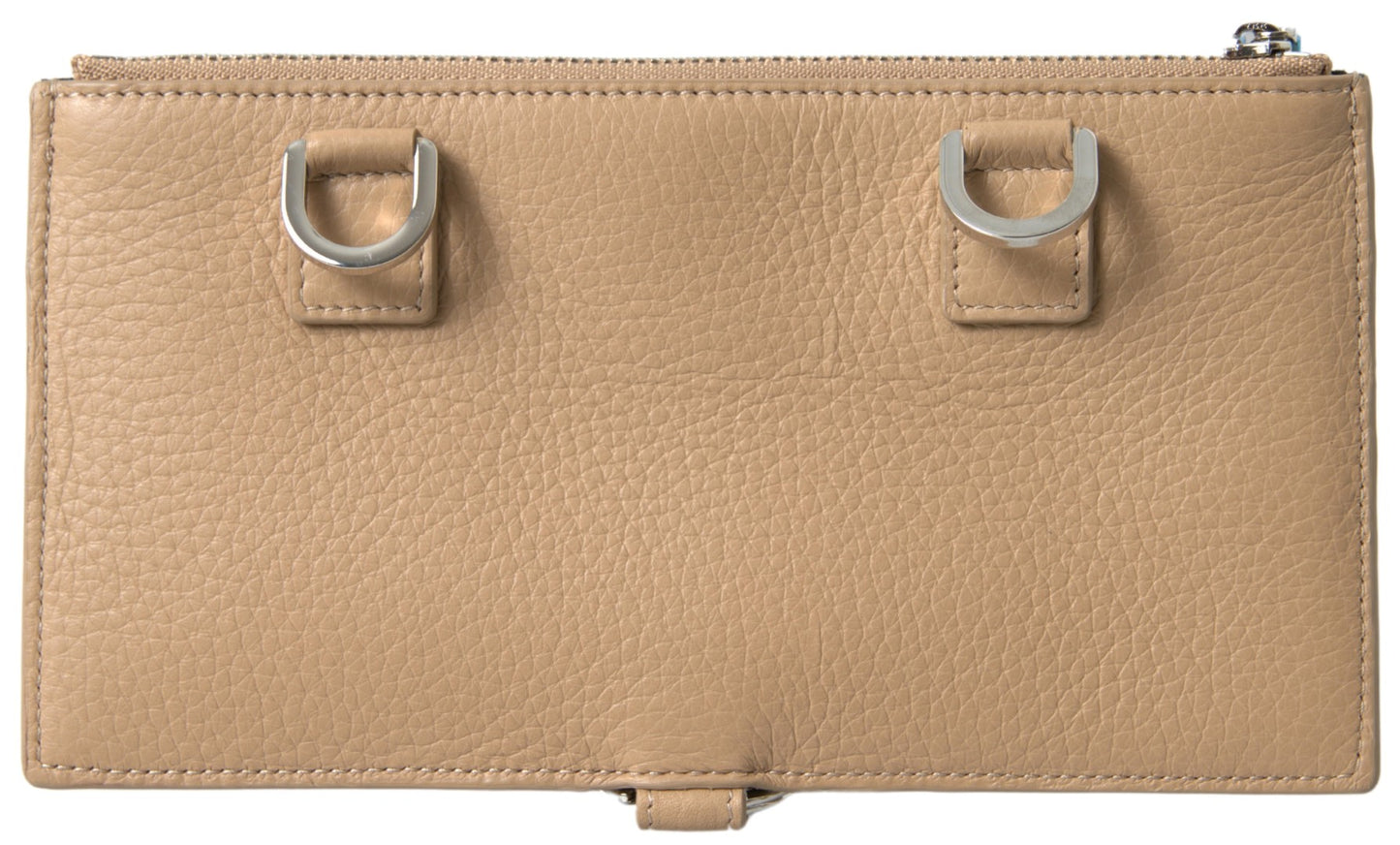 Dolce & Gabbana Beige Leather Shoulder Cardholder Shoulder Strap Wallet