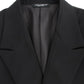 Dolce & Gabbana Black wool slim fit blazer