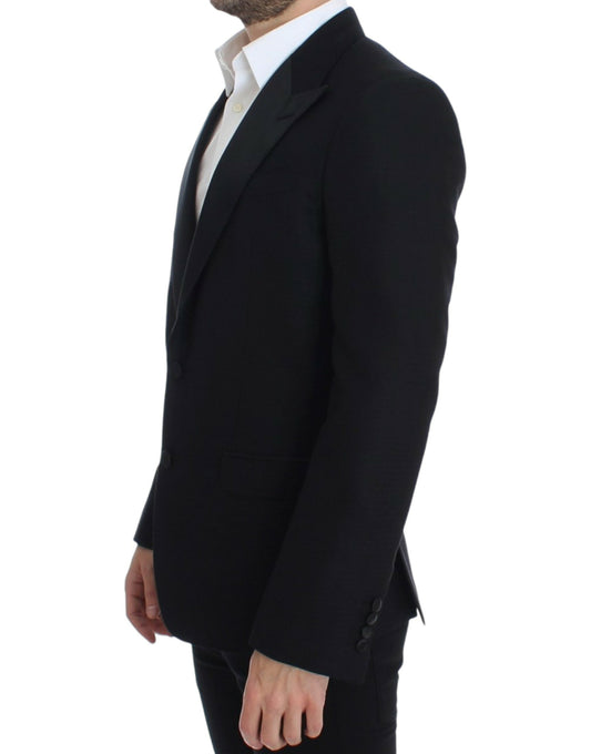 Dolce & Gabbana Black wool silk SICILIA blazer