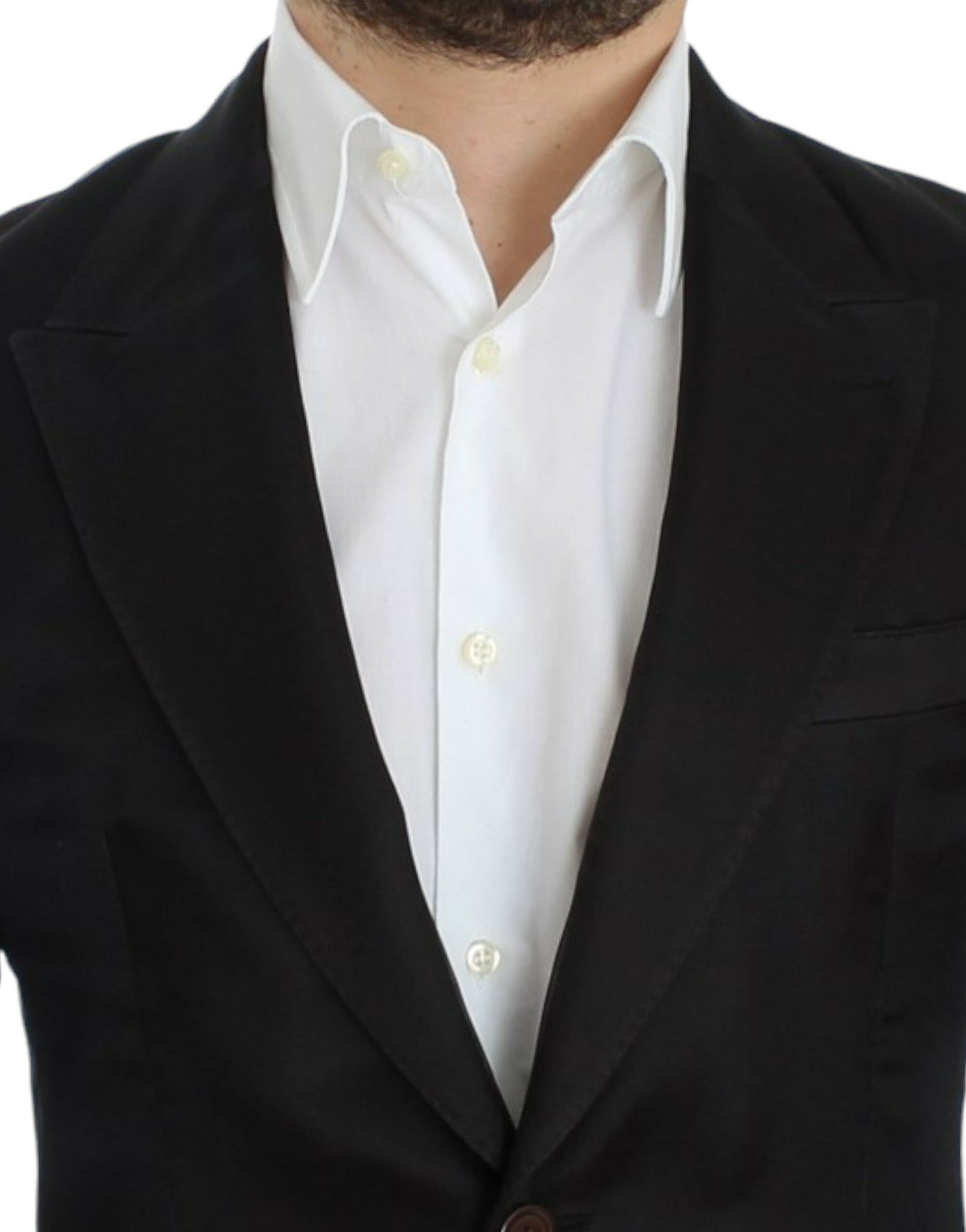 Dolce & Gabbana Black silk slim fit blazer