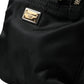 Dolce & Gabbana Elegant Black Gold Detail Backpack