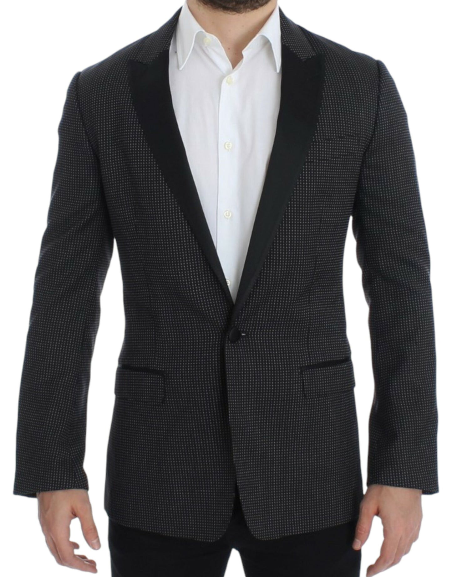 Dolce & Gabbana Black wool slim MARTINI blazer