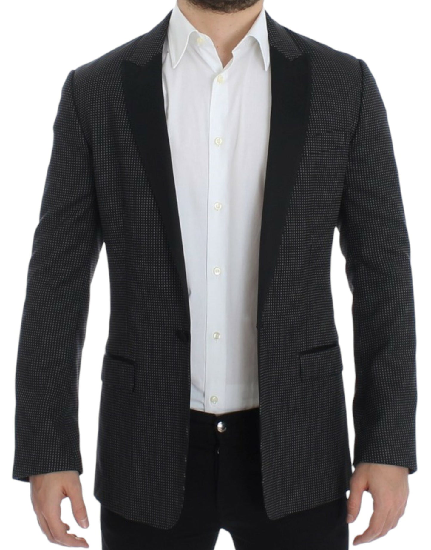 Dolce & Gabbana Black wool slim MARTINI blazer