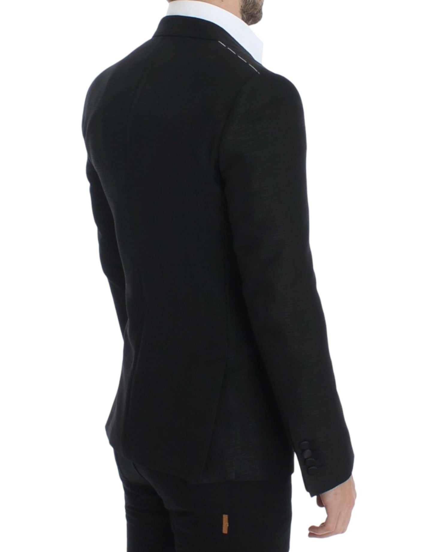 Dolce & Gabbana Black Wool MARTINI Slim Blazer