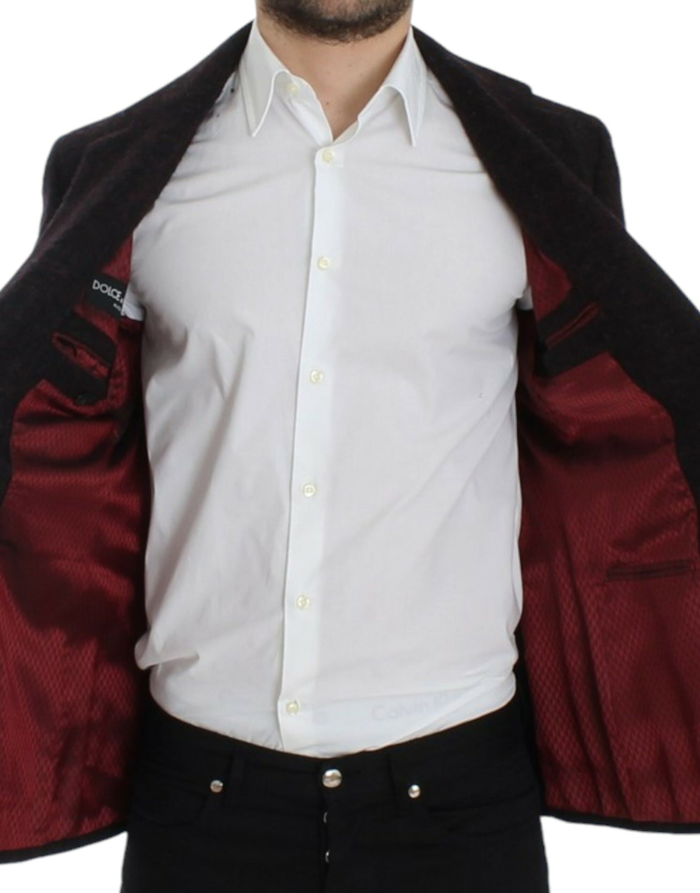 Dolce & Gabbana Bordeaux alpaga two button blazer