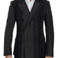 Dolce & Gabbana Gray striped wool stretch blazer