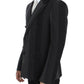 Dolce & Gabbana Gray striped wool stretch blazer