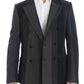 Dolce & Gabbana Gray striped wool stretch blazer