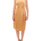 Dolce & Gabbana Bronze silk sheath dress