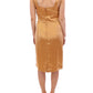 Dolce & Gabbana Bronze silk sheath dress