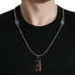 Dolce & Gabbana Black Cotton Dog Tag Round Neck T-shirt