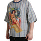 Dolce & Gabbana Multicolor Agosto Print Linen T-shirt