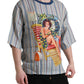 Dolce & Gabbana Multicolor Agosto Print Linen T-shirt