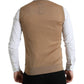 Dolce & Gabbana Brown Wool Sleeveless Pullover Sweater