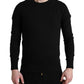 Dolce & Gabbana Black Cotton Crew Neck Men Pullover Sweater