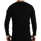 Dolce & Gabbana Black Cotton Crew Neck Men Pullover Sweater