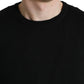 Dolce & Gabbana Black Cotton Crew Neck Men Pullover Sweater