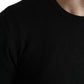 Dolce & Gabbana Black Cotton Crew Neck Men Pullover Sweater