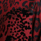 Dolce & Gabbana Red Leopard Print Crewneck Pullover Sweater