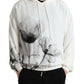 Dolce & Gabbana White Floral Print Hooded Pullover Sweater