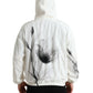 Dolce & Gabbana White Floral Print Hooded Pullover Sweater