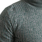 Dolce & Gabbana Green Turtleneck Pullover Sweater