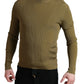 Dolce & Gabbana Army Green Viscose Crewneck Pullover Sweater