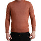 Dolce & Gabbana Orange Cashmere Crew Neck Pullover Sweater