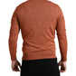 Dolce & Gabbana Orange Cashmere Crew Neck Pullover Sweater